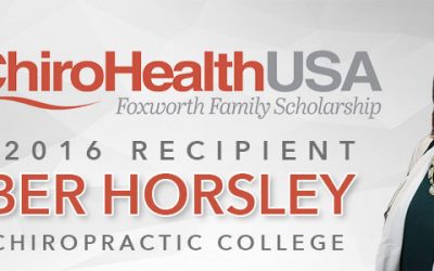 ChiroHealthUSA Announces Recipient of the Foxworth Family Scholarship